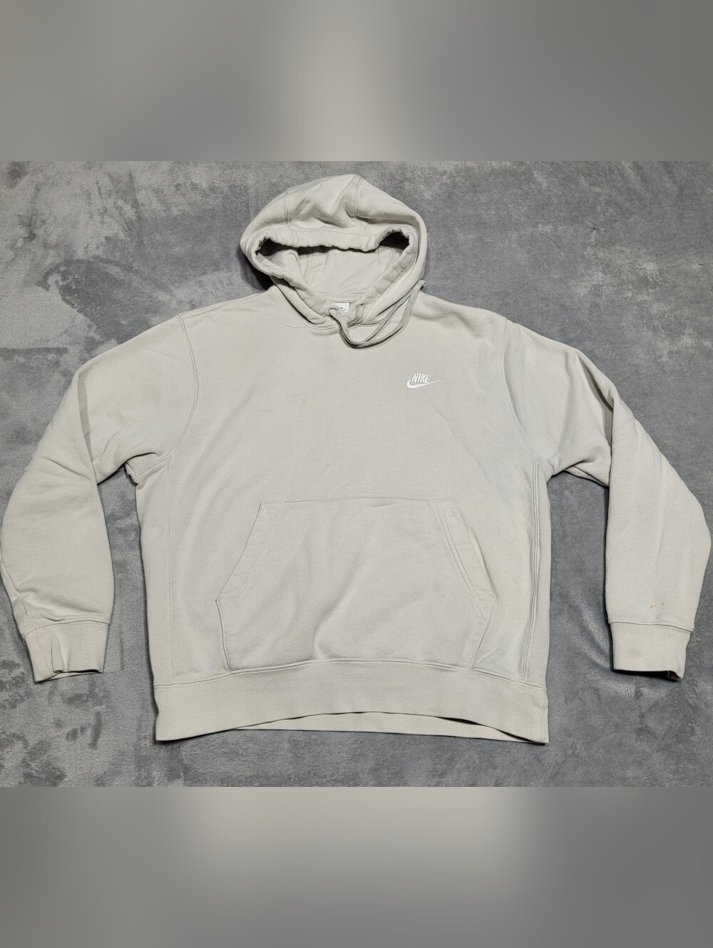 Nike Sportswear Club Fleece Pullover Hoodie Light Bone BV2654-072 Mens Medium